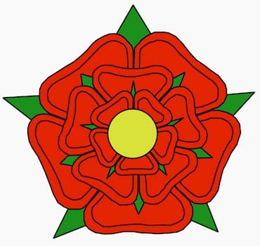 red rose of lancaster symbol.